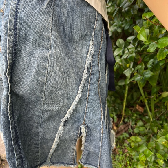 MING JEANS DISTRESSED DENIM SKIRT SIZE 4 - Picture 7 of 12